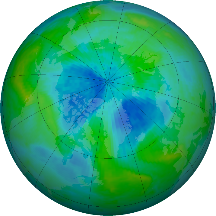 Arctic ozone map for 09 September 2002